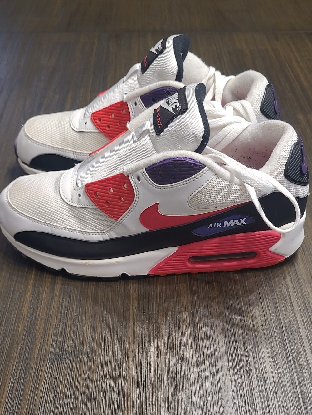 Nike Mens  White Red Purple Air Max Sneakers